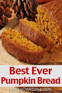 Best Pumpkin Bread Recipe, Best Pumpkin Bread, Pumpkin Bread Easy, Living On A Dime, Traditional Pumpkin, Pumpkin Recipes Dessert, Pumpkin Bread Recipe, Everything Pumpkin, Breads And Rolls