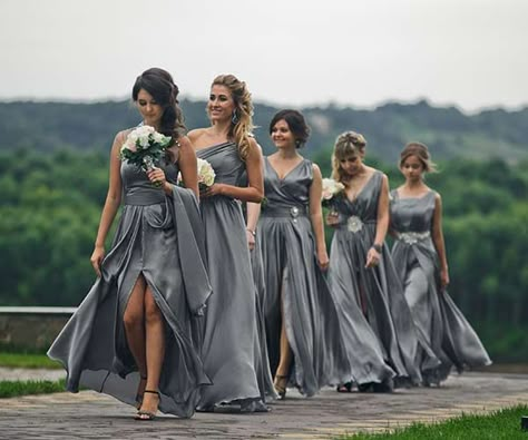 Bridesmaid Silver Dresses, Steel Gray Bridesmaid Dresses, Bridesmaid Dresses Dark Gray, Winter Wonderland Bridesmaid Dresses, Dark Silver Bridesmaid Dresses, Birds Grey Bridesmaid Dresses, Slate Grey Bridesmaid Dresses, Dark Spring Wedding, Slate Bridesmaid Dresses