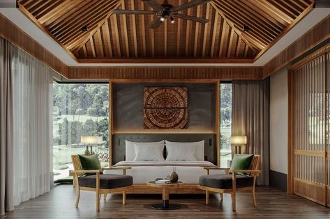 Bedroom Resort Design, Resort Like Home, Tropical Cottage Interiors, Modern Resort Interior, Luxury Cottage Interior, Luxury Tropical Interior, Resort Design Interior, Resort Bedroom Interior, Resort Room Interior