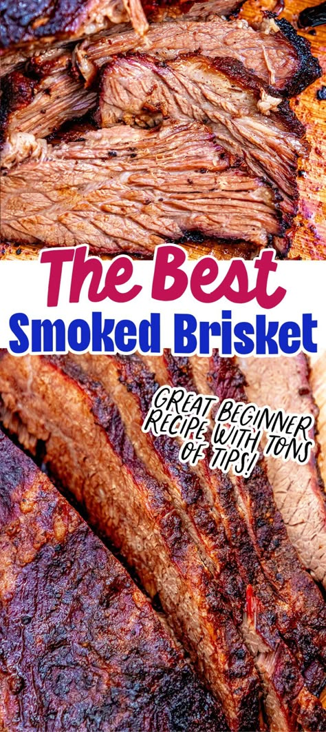 The Best Easy Smoked Brisket Recipe - main dishes #maindishes Smoked Beef Brisket Recipes, Brisket Recipes Smoked, Traeger Grill Recipes, Brisket Tacos, Beef Brisket Recipes, Brisket Chili, Smoked Beef Brisket, Pellet Grill Recipes, Traeger Recipes