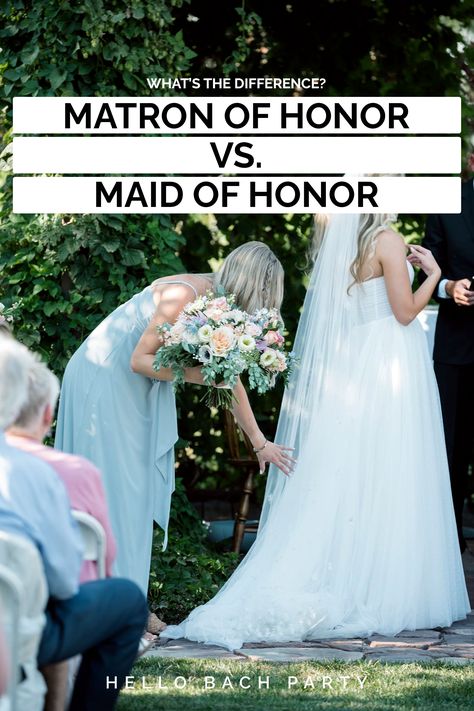 Matron Of Honor Updo, Mom As Maid Of Honor, Rehearsal Dinner Dress For Maid Of Honor, Maid Of Honor Vs Matron Of Honor, Multiple Maids Of Honor, Maid Of Honor And Matron Of Honor, Maid Of Honor Quotes To Bride, Matron Of Honor Gift Ideas, Matron And Maid Of Honor