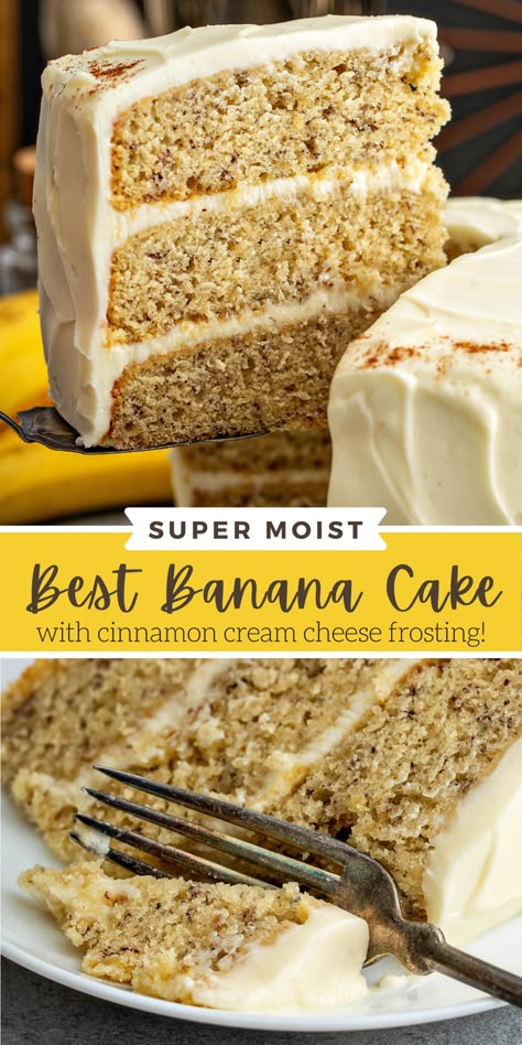 The Novice Chef Recipes, Best Banana Cake Recipe, The Best Banana Cake, 2023 Meals, Best Banana Cake, Banana Cake Recipe Easy, The Novice Chef, Cinnamon Frosting, Banana Bundt