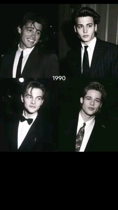 Leonardo And Johnny Depp, Johnnie Depp 90s, Johnny Depp Brad Pitt Leonardo Dicaprio, 80s Brad Pitt, Leonardo Brad Johnny, Me As An Actor Photo, Younger Johnny Depp, Random Men Pictures, 90s White Boys