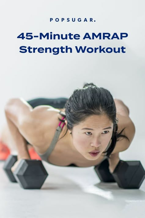 45-Minute Dumbbell AMRAP Workout 45 Minute Arm Workout, Bootcamp Workout Amrap, 45 Minute Strength Workout, 45 Minute Bootcamp Workout Plan, Amrap Workout Weights, 45 Minutes Workout, 45 Minute Dumbbell Workout, Dumbbell Amrap Workout, F45 Workout Plan