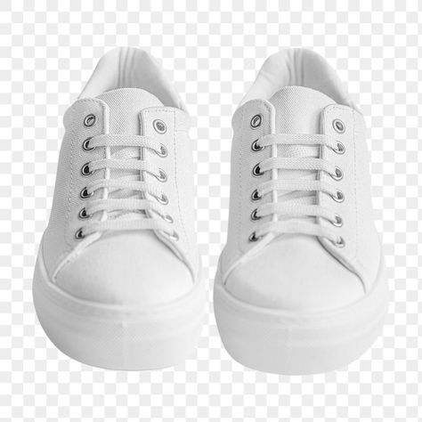 Shoes Png Front, White Clothes Png Aesthetic, Shoes Illustration Sneakers, Sneakers Front View, Front View Shoes, White Shoes Png, Clothes Png Shoes, Shoes White Background, Shoes Front View