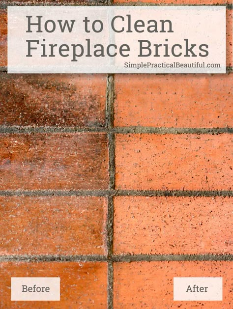 How to clean fireplace bricks | Getting all that soot, ash, and smoke residue off your bricks depends on using the right cleaner | Housekeeping How To Clean Fireplace, Cleaning Fireplace, Fireplace Bricks, Fireplace Cleaning, Living Room Makeover Ideas, How To Clean Brick, Homemade Toilet Cleaner, Clean Hacks, Clean Fireplace