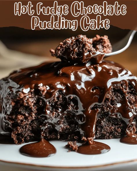 Hot Fudge Chocolate Pudding Cake Hot Fudge Cake Recipe Easy, Baked Chocolate Pudding Recipe, Hot Fudge Chocolate Pudding Cake, Hot Fudge Chocolate Cake, Chocolate Cake Pudding Recipe, Desserts With Chocolate Pudding, Recipes With Chocolate Pudding, Chocolate Cake With Chocolate Pudding, Hot Fudge Cake Recipe