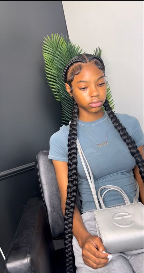 Hairstyles For Black Women Cornrows, Black Women Cornrows, Women Cornrows, Two Braid Hairstyles, Braided Hairstyles For Black Women Cornrows, Sleek Ponytail Hairstyles, Cute Box Braids, Dutch Braids, Feed In Braids Hairstyles