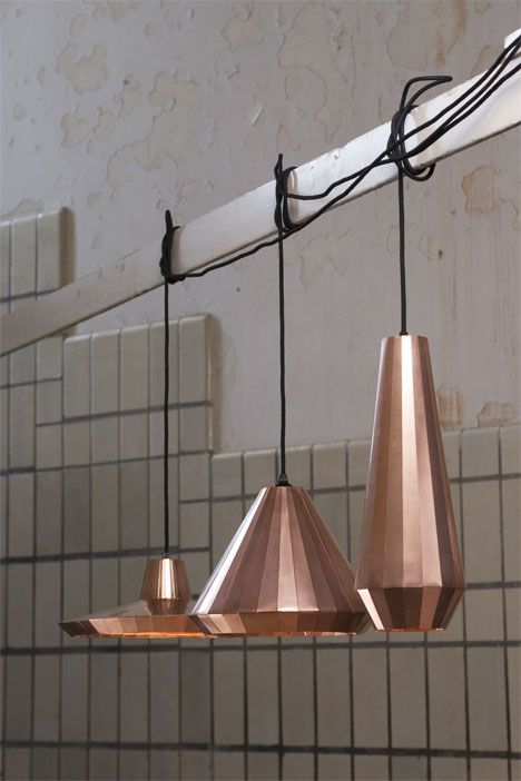 Copper Furniture, Blitz Design, Diy Lampe, Kitchen Lights, Apartment Decoration, Dekor Diy, Copper Lamps, Deco Luminaire, Copper Lighting