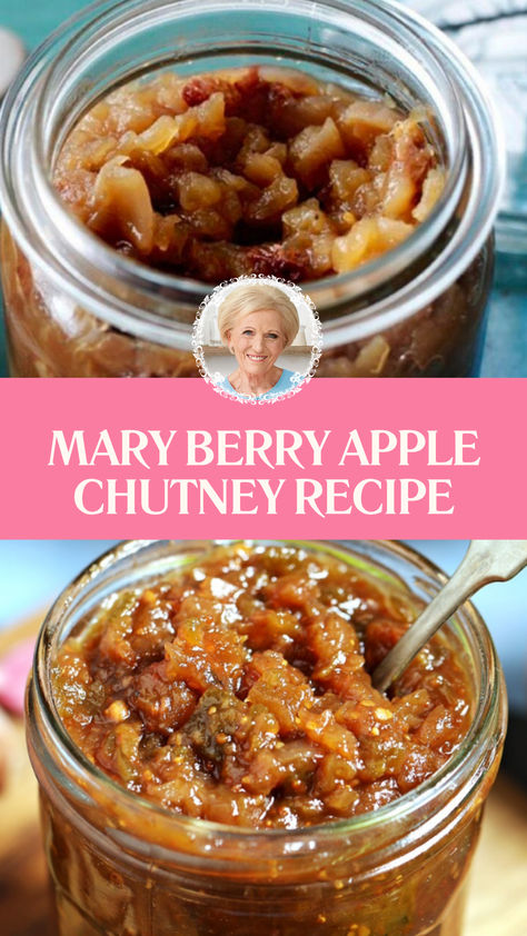 Mary Berry Apple Chutney Recipe Apple Preserves Recipe, Cranberry Chutney Recipe, Apple Chutney Recipe, Pickled Apples, Hugh Fearnley Whittingstall, Mary Berry Recipe, British Recipes, Apple Chutney, Berry Recipes