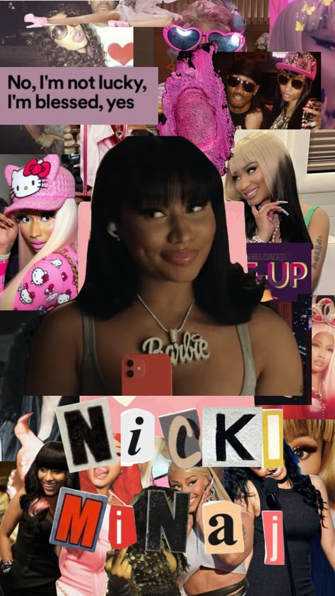 #nickiminaj #wallapaper #nickiminajisthequeenofrap Nicki Minaj Collage Wallpaper, Nicki Collage, Nicki Minaj Wallpaper Pink, Your Love Nicki Minaj, Nicki Minaj Wallpaper Lockscreen, Wallpaper For Baddies, Nicki Minaj Aesthetic Wallpaper, Rema Wallpaper, Nicki Wallpaper