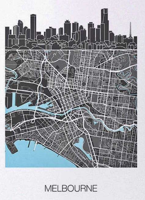 Melbourne map Melbourne Map, Maps Aesthetic, Daniil Medvedev, Black And White Designs, Melbourne Art, Watercolor Map, Apartment Bedroom, Culture Fashion, Melbourne Victoria