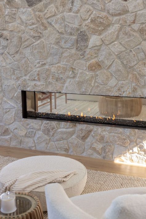 Room Fireplace Ideas, Living Room Fireplace Ideas, Modern Stone Fireplace, Stone Electric Fireplace, Coastal Fireplace, Stone Fireplace Wall, Fireplace Design Ideas, Stone Feature Wall, Cosy Fireplace