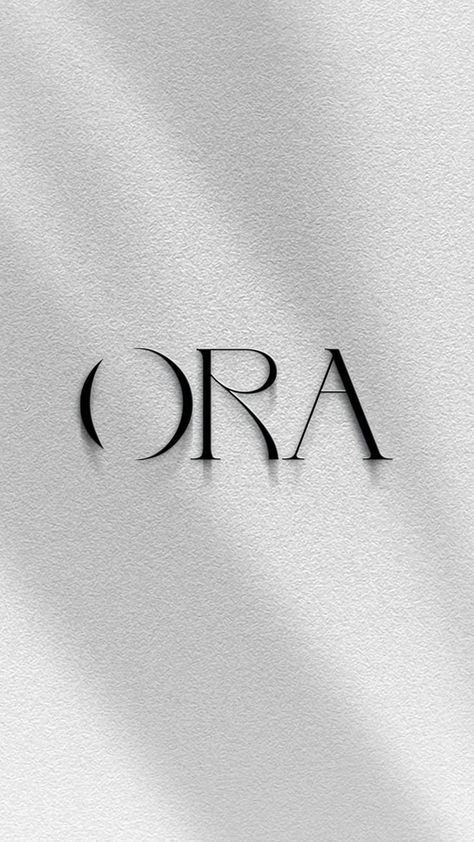 Wall with 'ORA' logo Logo Design Women, Spa Logo Design, Makeup Logo Design, Luxury Brand Logo, Instagram Branding Design, Skincare Logo, Business Branding Inspiration, Business Fonts, Salon Logo Design