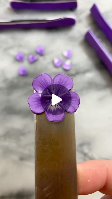 Cute Homemade Jewelry, Polymer Flowers Tutorial, Polymer Clay Flowers Tutorial, Polymer Clay Art Jewelry, Clay Pansy, Polymer Clay Flower Cane, Red Flower Polymer Clay Jewelry, Nickel-free Polymer Clay Jewelry In Flower Shape, Clay Flower Cane