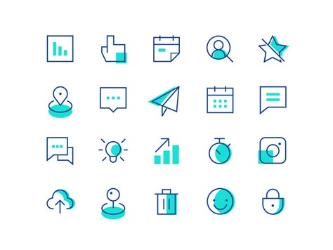 Icon Set Design - Iconography on Behance Iconography Design, Icon Set Design, Icon Inspiration, Icon Design Inspiration, Icon Style, Brand Icon, Icon Sets, Technology Icon, Web Icons