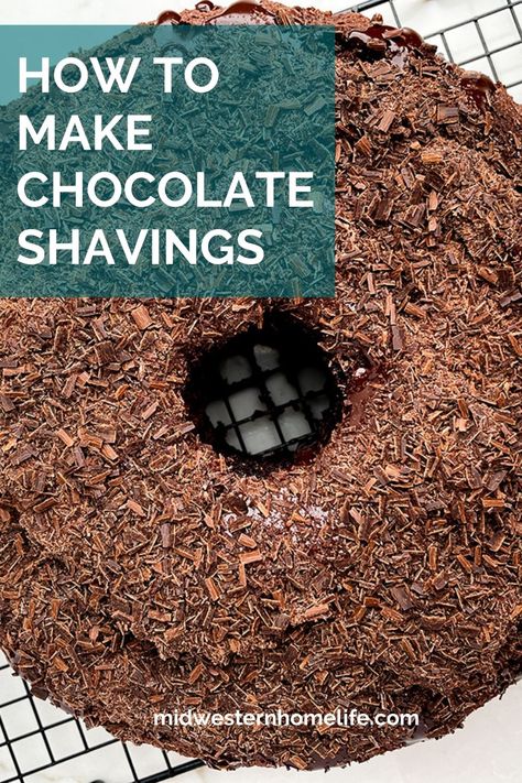 Chocolate Shavings How To Make, Once A Month Cooking, Chocolates Cakes, Making Chocolate, Shaving Tips, Chocolate Curls, Chocolate Crunch, Warm Chocolate, Pastry Brushes