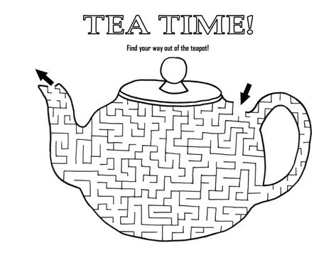 FREE maze for a Tea Party in the Library! Tea Party Activities, Tea Party Crafts, Tea Party Attire, Tea Party Games, Kids Tea Party, Tea Crafts, Fairy Tea Parties, Big Draw, Program Ideas