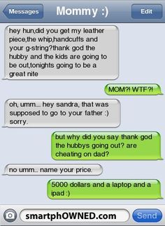 :| - Awkward Parents - Autocorrect Fails and Funny Text Messages - SmartphOWNED Text Messages Humor, Awkward Text Messages, Funny Autocorrect, Funny Autocorrect Fails, Funny Text Messages Fails, Messages Funny, I Love Sarcasm, Texts Funny, Text Message Fails