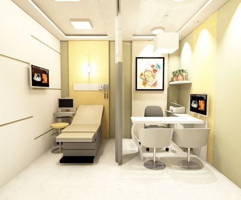 Clinic Consultation Room Design, Obgyn Clinic, Medical Office Furniture, Medical Office Interior, Consultation Room, Medical Clinic Design, Doctor Office Design, Massage Room Design, Healthcare Interior Design