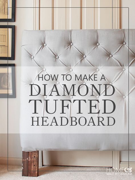 Diy Tufted Headboard, Diamond Tufted Headboard, Head Boards, Diy Projects For Bedroom, Rv Bedroom, Tufted Headboards, Redecorating Ideas, Diamond Tufting, Headboard Upholstered