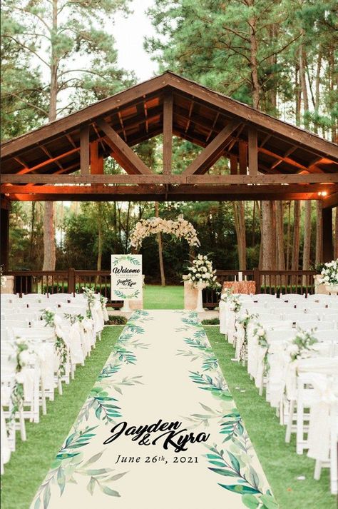 Runner Wedding Aisle, Outdoor Ranch Wedding, Personalized Wedding Aisle Runner, Personalized Aisle Runner, Southern Wedding Venues, Wedding Aisle Runner, Ranch Wedding Venue, Aisle Runner Wedding, Wedding Venue Houston