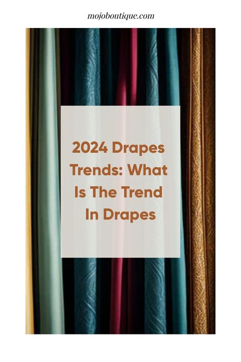 Discover the latest in window fashion with our 2024 Drapes Trends guide. Find out what is the trend in drapes for modern home decor. Latest Curtain Designs 2024, Window Treatments 2024 Trends, Curtains 2024 Trends, Modern Drapes Living Room, Living Room Drapes Ideas Drapery, Curtain Trends 2024 Living Room, Draperies Ideas For Living Room, 2024 Curtain Trends, Curtain Pleats Styles