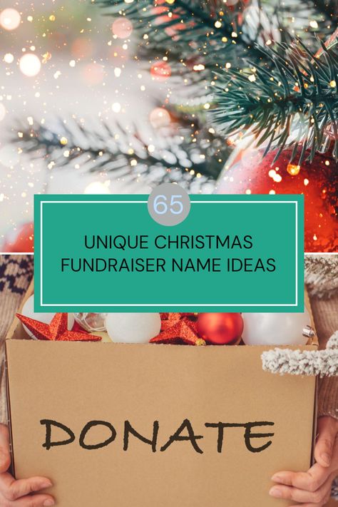 Unique pin about Christmas fundraiser name ideas featuring 65 creative suggestions for holiday events aiming to boost charitable giving. Uses 2 images. Christmas Fundraiser, Sports Fundraisers, Community Gathering, Win The Day, Charity Fund, Charity Gala, Event Planning Checklist, Fundraising Event, Star Of Bethlehem