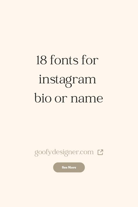 Find out the best 18 font ideas for your instagram bio or name. A Good Bio For Instagram, Name Style Design Font, Instagram Bio Font Ideas, Aesthetic Fonts For Instagram, Instagram Bio Symbols Ideas, Number Bio Ideas, How To Get Different Fonts On Instagram, How To Make Your Instagram Aesthetic Bio, Aesthetic Fonts Instagram