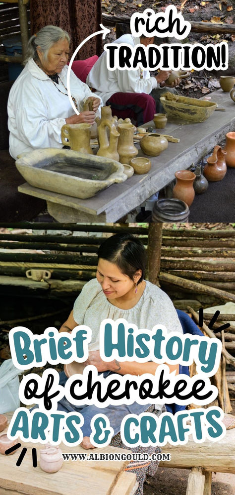 Delve into the rich history of Cherokee arts and crafts with this insightful guide. Explore how traditional skills like pottery, basket weaving, and beadwork have been passed down through generations, preserving the Cherokee culture. Perfect for those interested in Native American history and craftsmanship. Native American Basket Weaving, Cherokee Symbols, Cherokee Art, Native American Art Projects, Pottery Basket, Beading Art, American Indian Crafts, Navajo Art, Native American Baskets