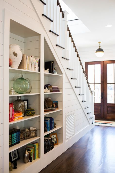 Wasted Space to Avoid in Your Dream Home - Stoney Built for Life Shelves Under Stairs, Space Saving Ideas For Home, Under Stairs Storage Solutions, Space Under Stairs, Stair Nook, Ladder Stairs, Stairs Makeover, Stairs Ideas, Staircase Storage