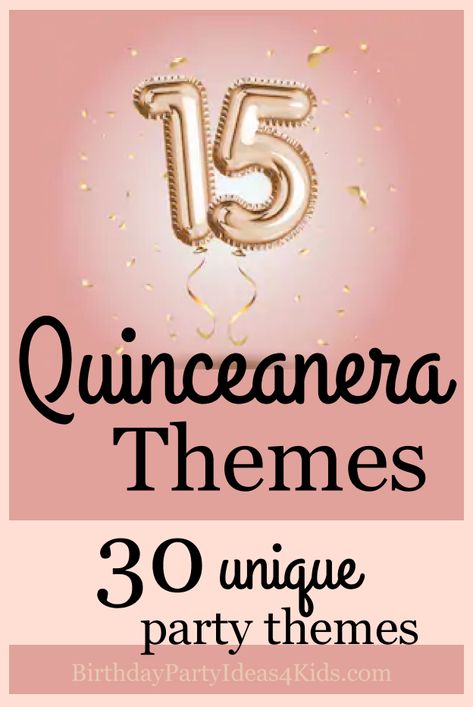 15 beautiful and unique themes for a Quinceanera.   #quinceanera #themes Quince Party Ideas At Home, Low Budget Quinceanera Ideas, Ideas For A Quinceanera Party, Best Quinceanera Themes, Sweet 15 Themes Quinceanera, Quinceanera Photo Backdrop, Cute Quinceanera Themes, Pretty In Pink Quinceanera Theme, Themed Quinceanera Ideas