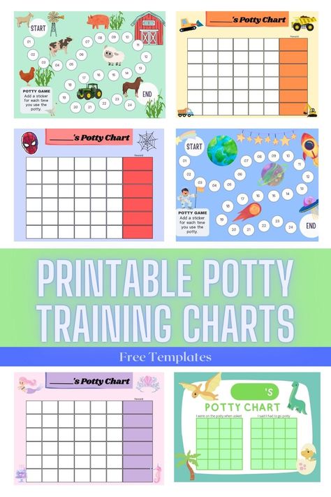 Printable Potty Training Charts Potty Training Chart Ideas, Potty Sticker Chart, Printable Potty Training Chart, Toilet Training Chart, Potty Charts, Sticker Chart Printable, Printable Potty Chart, Potty Training Sticker Chart, Potty Training Stickers