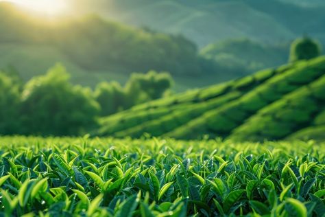 Green tea field vegetation landscape outdoors. | free image by rawpixel.com Tea Background Wallpapers, Green Tea Background, Grass Scenery, Tea Field, Tea Estate, Green Environment, Social Ads, Tea Garden, Green Landscape