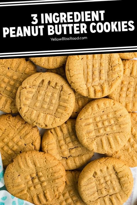 These 3-ingredient peanut butter cookies are super easy to make, have a chewy texture, and are naturally gluten-free. Routine Shampoo, Sunbutter Cookies, Sugar Free Peanut Butter Cookies, Three Ingredient Peanut Butter Cookies, Gluten Free Cookies Easy, Wheat Free Dairy Free, 3 Ingredient Peanut Butter Cookies, Best Gluten Free Cookies, Healthy Peanut Butter Cookies