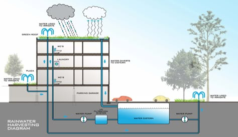 RAINWATERHARVESTING DIAGRAM.psd | Studio Hillier Rainwater Collection System Architecture, Koshino House, Urban Planning Design, Construction Details Architecture, Water Architecture, Rainwater Harvesting System, System Architecture, Passive Design, Conceptual Architecture