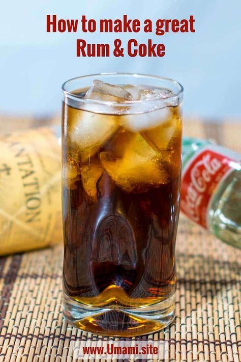 Rum Recipes Drinks, How To Make Rum, Coke Recipes, Rum And Coke, Rum Drinks Recipes, Easy Mixed Drinks, Coke Drink, Good Rum, Coctails Recipes