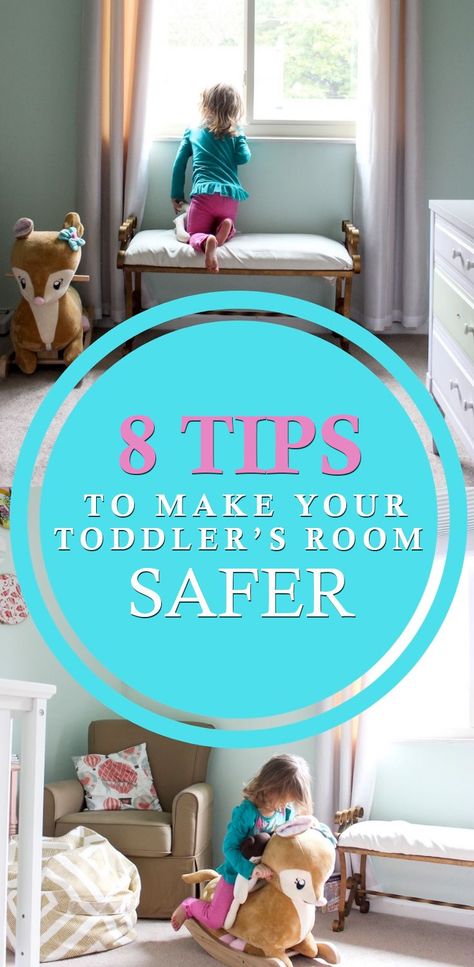 8 Tips To Make Your Toddler's Room Safer - 8 Tips To Make Your Toddler's Room Safer - Simple tips and steps to safety proof or babyproof your home for infant and toddlers. #ad #CordlessForKids #ic New Mom Tips, Toddler Proofing, Parent Tips, Toddler Wearing, Mom Life Hacks, Sleep Tips, Toddler Rooms, Parenting 101, Toddler Bedrooms