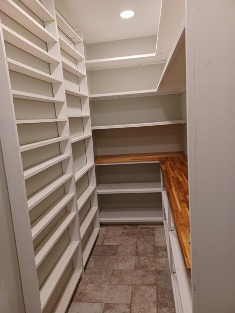 Walk In Pantry Shelving Ideas, Walk In Pantry Shelving, Narrow Walk In Pantry, Walk In Pantry Ideas Layout, Small Walk In Pantry, Shallow Pantry, Under Stairs Pantry, Walk In Pantry Ideas, Narrow Pantry