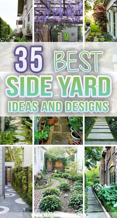 Side Yard Ideas, Small Yard Landscaping, Narrow Garden, Side Yard Landscaping, Front Garden Landscape, Garden Wallpaper, Side Garden, Garden Yard Ideas, Front Yard Garden