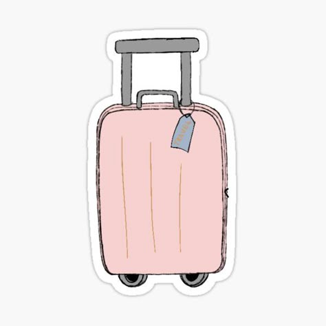 Stickers To Print Aesthetic, Shopping Stickers, Vacation Stickers, Stickers For Scrapbooking, Suitcase Stickers, Pink Stickers, Sticker Design Inspiration, Preppy Stickers, Pink Travel