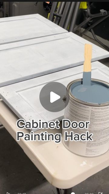 Ashley French | DIY on Instagram: "Cabinet door painting hack! 🎨✨ If you are removing existing cabinets to paint them, you’ll want to install them back in their original place after painting. This is my tip to marking the doors and knowing where they go when it’s time to hang them again. 
.
I’m using the @ryobitoolsusa USB Lithium Rotary Tool! 
.
Save this for the future or send it someoneone who might be painting cabinet doors! 
.
Follow me @mrsashleyfrench to see this camper renovation and other doable DIY projects! 
.
#diy #diyprojects #paintingcabinets #kitchencabinets #diycabinets #homereno #kitchenrenovation #camperrenovation" How To Paint Camper Cabinets, Painting Cabinets Without Sanding, Kitchen Door Makeover, Diy Cabinet Doors Makeover, Diy Painted Cabinets, Cupboard Doors Makeover, Kitchen Cabinet Doors Only, Painting Cabinet Doors, Homemade Cabinets