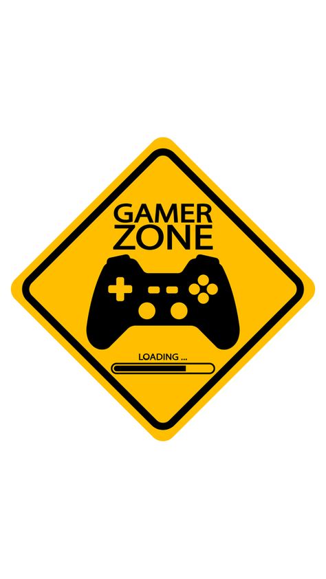 Gamer Stickers, Gaming Cartoon, Game Signs, Gaming Stickers, Gaming Pictures, Yellow Road, Sign Road, Game Stickers, Game Zone