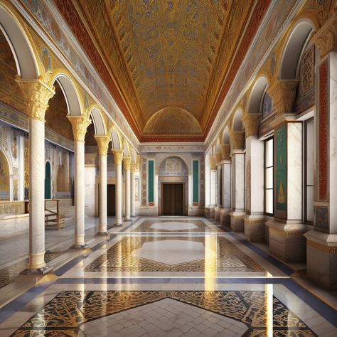 Ancient Byzantine Architecture, Byzantine Style Architecture, Byzantine Architecture Interior, Byzantine Empire Architecture, Byzantine Empire Aesthetic, Byzantine Interior Design, Byzantine Palace, Byzantine Interior, Byzantine Aesthetic