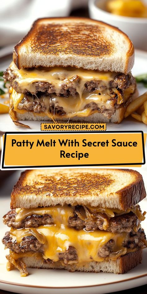 Savor the ultimate comfort food with this Patty Melt with Secret Sauce Recipe! Juicy ground beef, melted cheese, and caramelized onions come together for a delicious twist on classic sandwiches. Perfect for family dinners or casual gatherings, this recipe elevates your Ground Beef Recipes collection. Try it today! Home Made Manwich Sauce, Beef Patty Melt Recipe, Best Beef Patty Recipe, Ground Beef And Buns Recipes, Lunch Ground Beef Recipes, Cheap Burger Meals, Party Melt Sauce, Grilled Cheese Patty Melt, Sourdough Burger Patty Melts