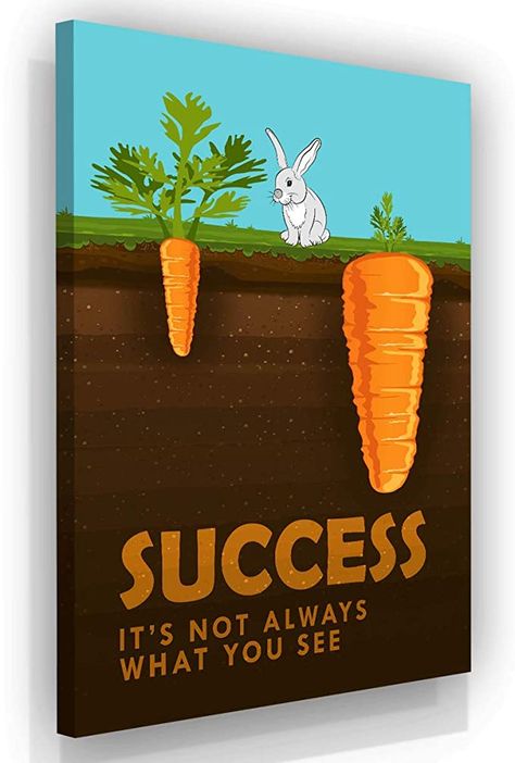 Amazon.com: Success It's Not Always What You See Wall Art Canvas Print Office Decor Entrepreneur Motivation (36" x 24"): Posters & Prints Success Poster, Discipline Motivation, Success Pictures, Money Success, Simple Poster, Simple Canvas Paintings, Dark Wall, Mind Power, Poster Drawing