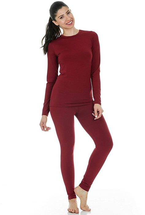 Thermajane Thermal Underwear Is an Amazon Bestseller | PEOPLE.com Fashion Week Plus Size, Adult Footie Pajamas, Autumn Suit, Fall Leather, Footie Pajamas, Thermal Leggings, Womens Thermal, Long Johns, Shirts For Leggings