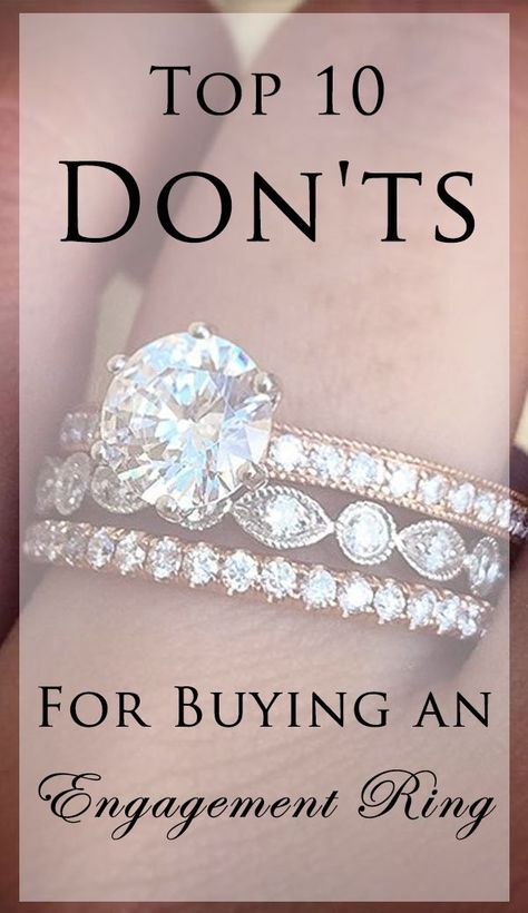 Top 10 DON'TS for Buying an Engagement Ring Big Wedding Rings, Big Engagement Rings, Onyx Engagement Ring, Popular Engagement Rings, Engagement Ring Inspiration, Cool Wedding Rings, Diamond Rings Design, Baked Spaghetti, Buying An Engagement Ring