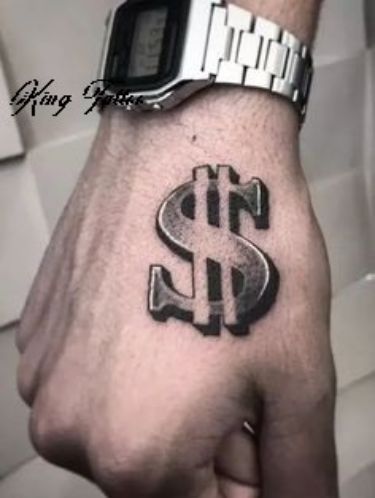 Small Money Tattoo, Money Symbol Tattoo, Money Bag Tattoo Design, Moneybag Tattoos, 100 Dollar Bill Tattoo, Money Tattoo Designs, Tato Jam, Money Sign Tattoo, Dollar Sign Tattoo