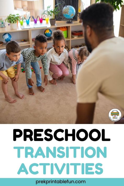 Discover engaging preschool transition activities! Whether your little one is moving from playtime to circle time or preparing to go outside, this resource is packed with creative and educational ideas to make transitions seamless and enjoyable. Dive into a treasure trove of printables, games, and expert tips that will not only ease the transition process but also foster your child's development. Explore the blog now and turn every transition into a fun and learning-filled adventure Preschool Transitions Activities, Preschool Fun Activities Play Ideas, Preschool Transitions Ideas, Transition Activity For Preschoolers, Prek Transition Ideas, Helping Preschoolers With Transitions, Preschool Opening Activities, Transition To School Activities, Transition Strategies Preschool